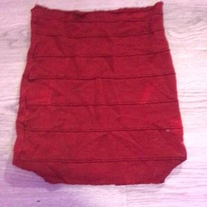 Red mini skirt